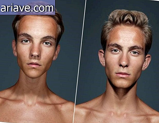 El fotógrafo crea versiones simétricas de caras de modelos [galería]