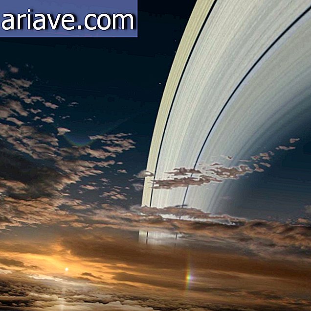 Sol sett fra Saturn