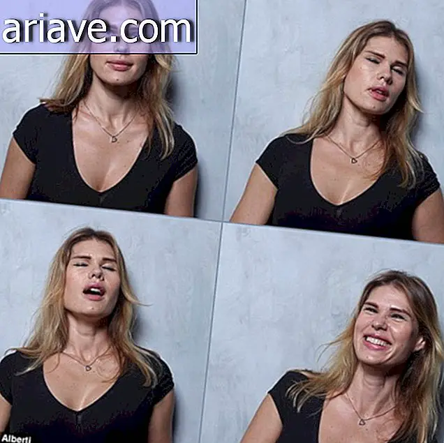 Fotograf rejestruje twarz kobiety przed, w trakcie i po orgazmie