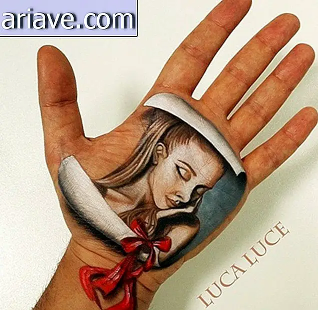 Artista crea increíbles pinturas en la mano con solo dos artículos de maquillaje