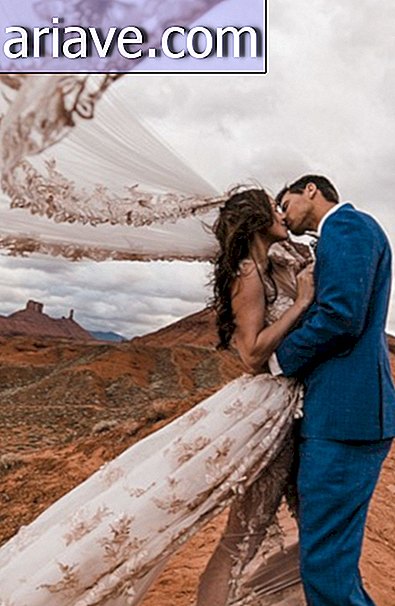 Vea fotos de una boda hecha entre dos montañas, a 120 m del suelo