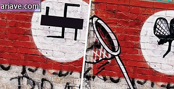 Kunstnere i Berlin dekker swastika tegnet av byen