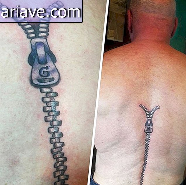 Zips tetovaný na chrbtici