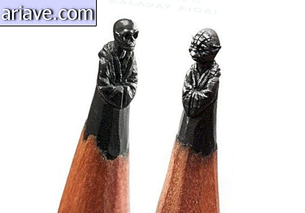 Incroyables miniatures faites sur les pointes de crayon