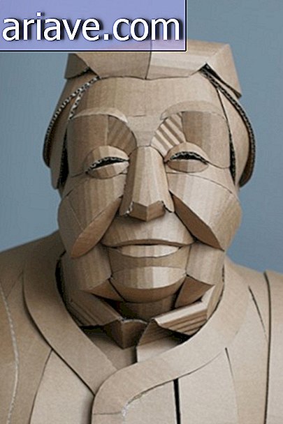 The artist who created sculptures of each of the grandparents' village residents