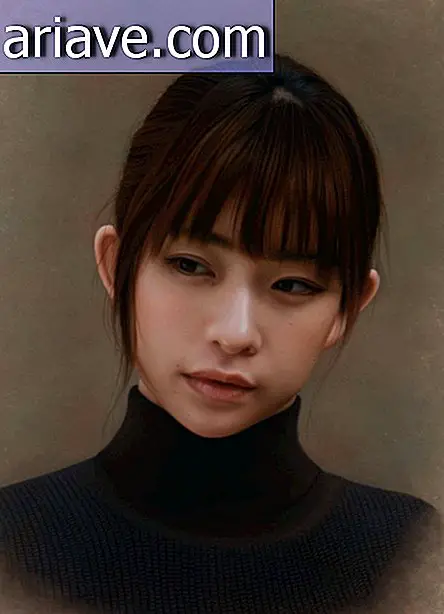 Japanilainen tyttö muotokuva
