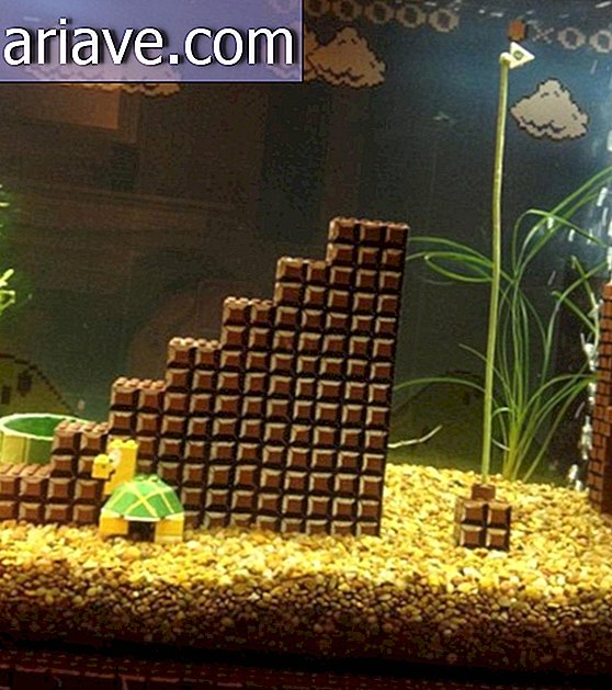 Super Mario v različici LEGO vdre v akvarij [video]