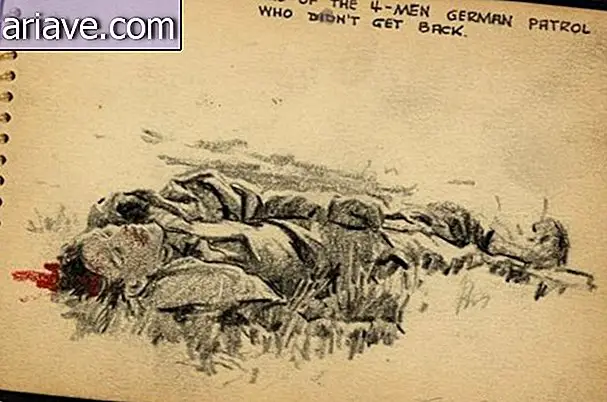 I disegni realizzati da un soldato che era nella seconda guerra mondiale
