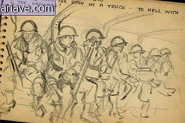 Малюнки, зроблені солдатом, який був у Другій світовій війні