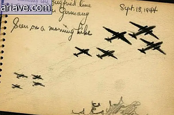I disegni realizzati da un soldato che era nella seconda guerra mondiale