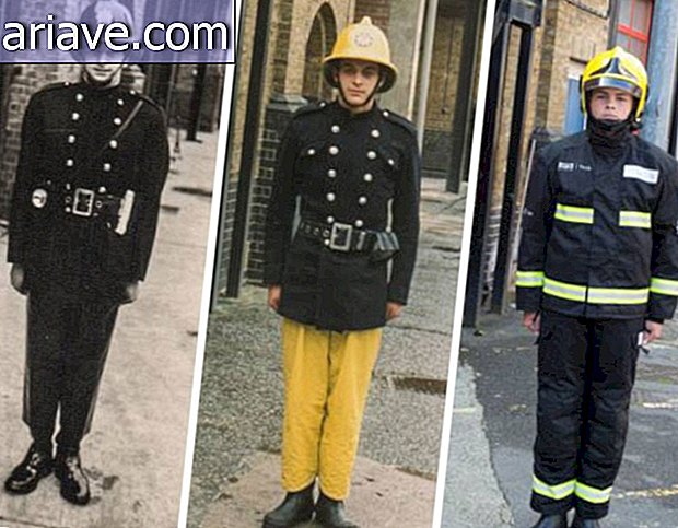 Tres generaciones de bomberos.