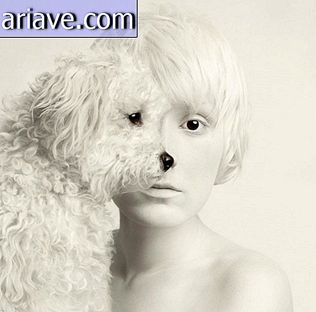El artista crea fotos increíbles mezclando su rostro con el animal.