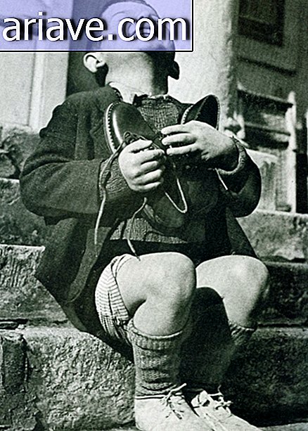 Boy with new shoes