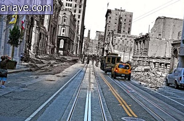 Les photos mêlent passé et présent d'une ville dévastée depuis plus d'un siècle