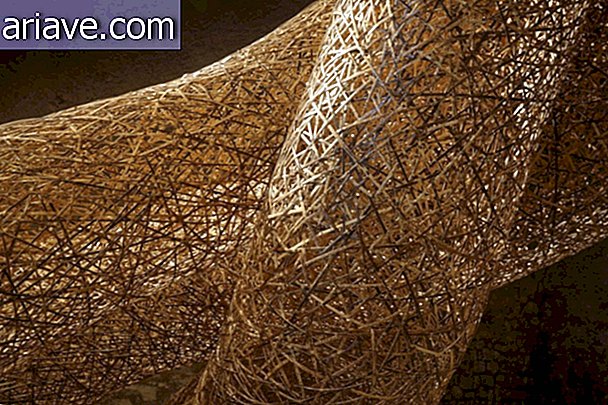 Escultura de bambú