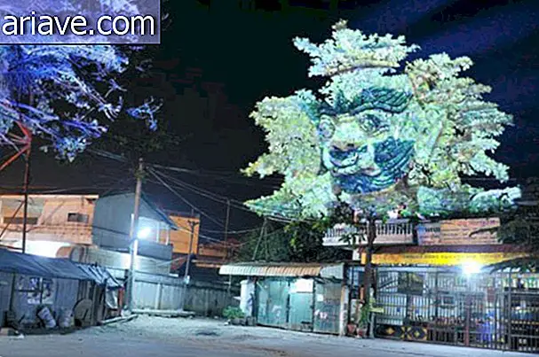 Light projections turn trees into gods [gallery]