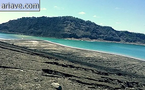 Volcán sumergido da lugar a la isla de playas negras en el Océano Pacífico