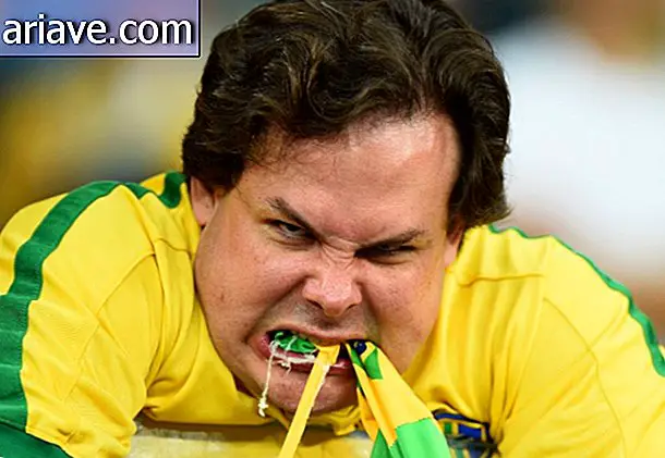 Partidario brasileño enojado