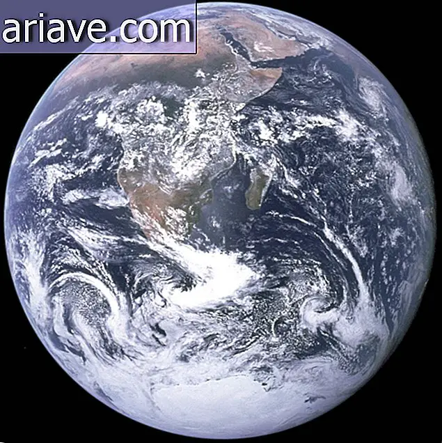 Planeet aarde gezien vanuit de ruimte