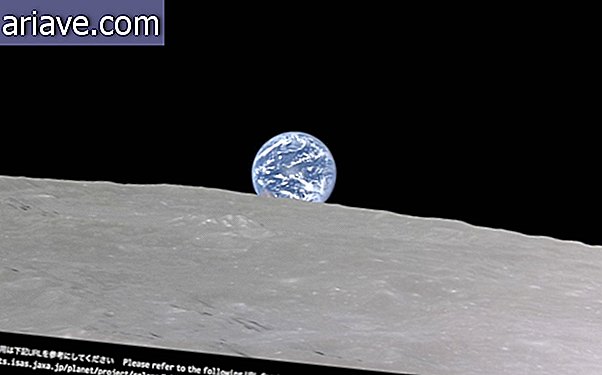 Jordens stigning från månen är imponerande