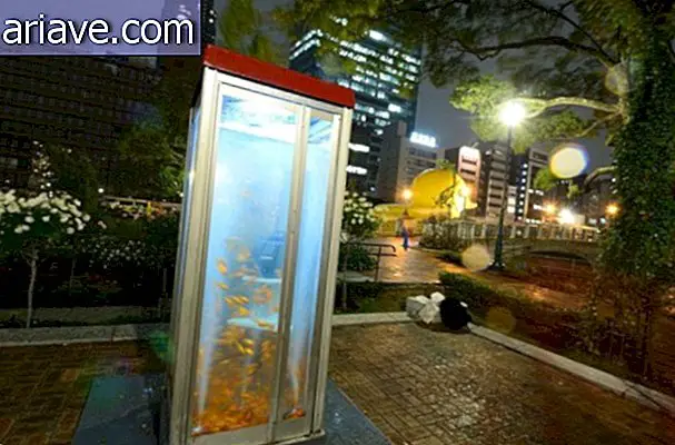 Художники превращают телефонные будки в аквариумы [галерея]