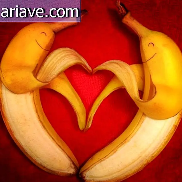 Länga kreativiteten! Konstnären gör fantastiska illustrationer på bananer