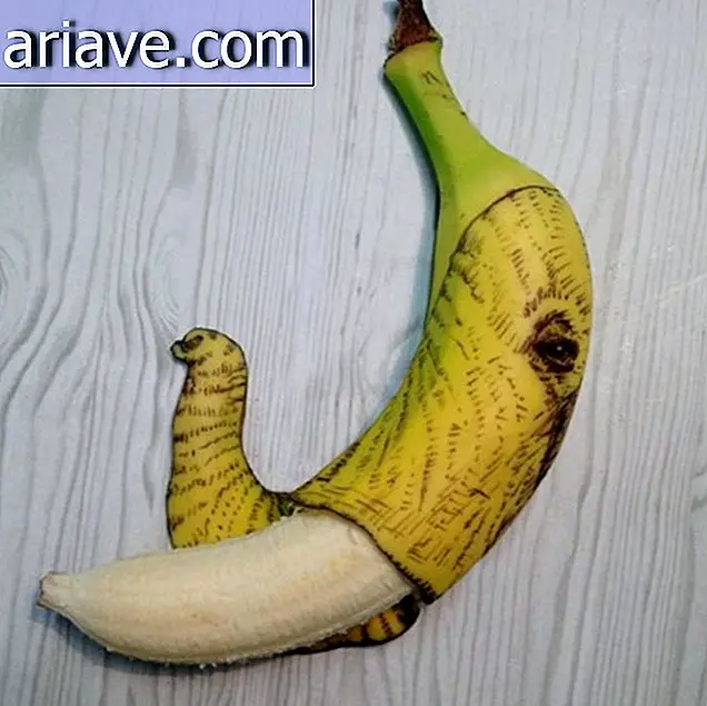 ¡Viva la creatividad! Artista hace fantásticas ilustraciones sobre plátanos