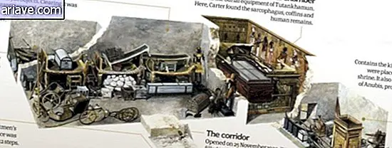 อินโฟกราฟิกแสดงให้เห็นว่าห้องแบ่งออกเป็นหลุมฝังศพของฟาโรห์ได้อย่างไร