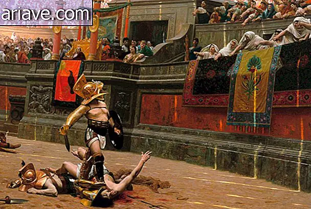 Gladiador en arena romana