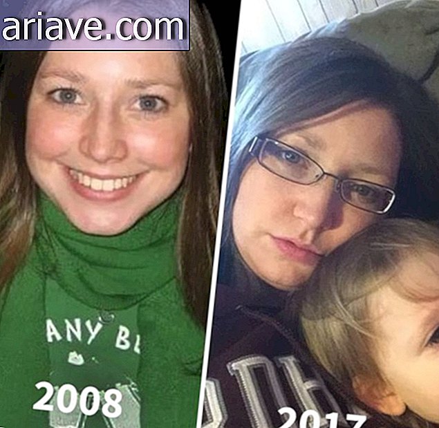Gli utenti di Internet pubblicano foto da prima / dopo essere diventati genitori