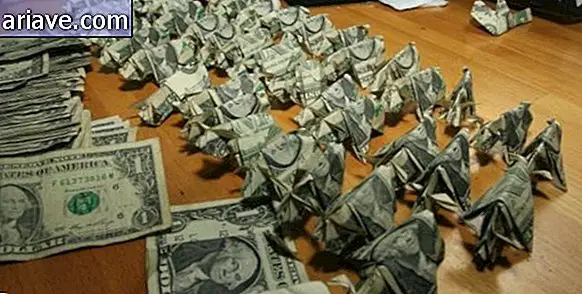 El hombre paga bien con 137 cerdos de origami [galería]