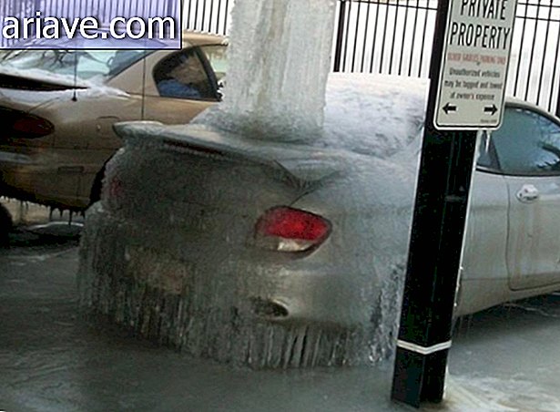 Mobil di bawah es