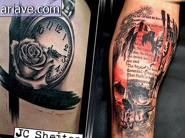 Artistul obține proteză cu ajutorul mașinii de tatuat încorporate