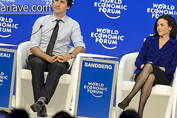 Beim Weltwirtschaftsforum im Januar setzte Trudeau auf bunte karierte Socken