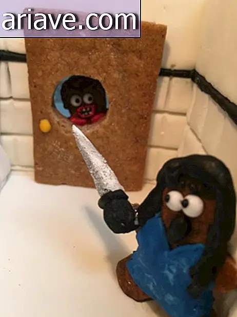 Familia recrea hotel y escenas de 'The Shining' usando dulces y galletas