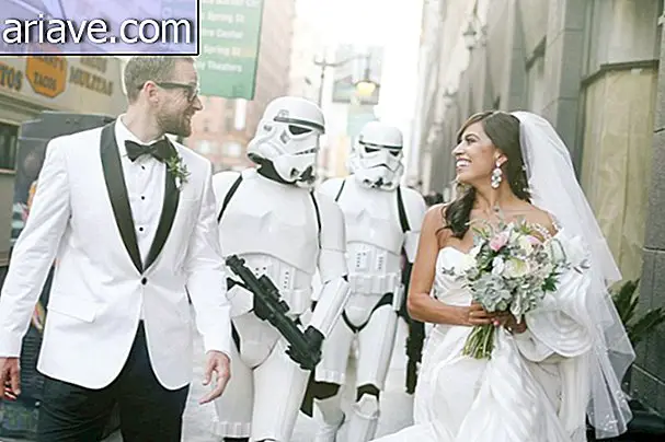 Bekijk foto's van een prachtige bruiloft met een Star Wars-thema