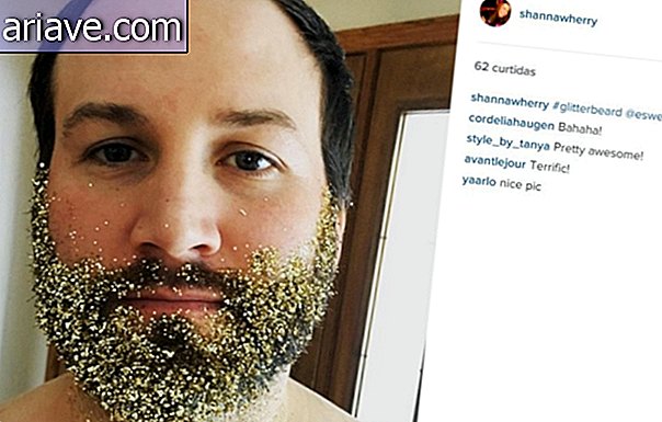 Starea de spirit de Crăciun: bărbații își acoperă barba cu sclipici și strălucire pe internet