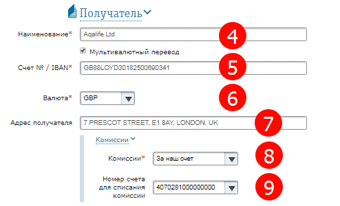 инструкция по созданию валютного денежного перевода